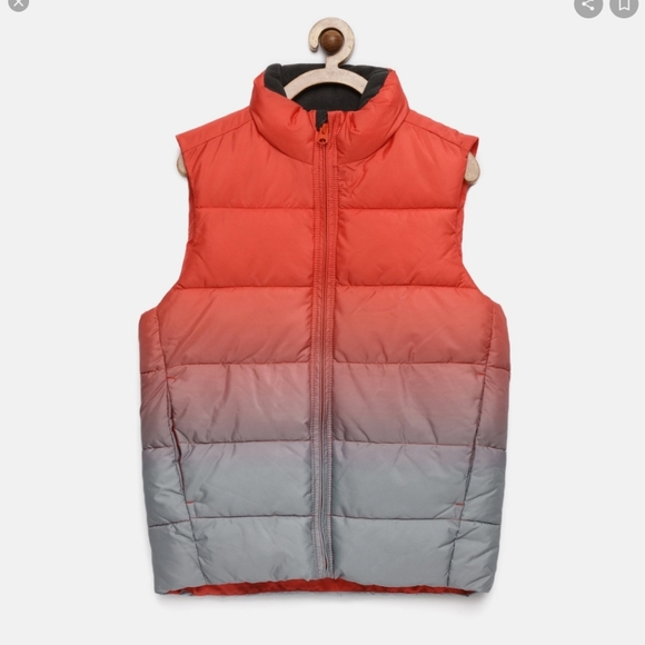 GAP Other - NWOT Gap Ombre Orange and Grey Cold Control Max Puffer Vest